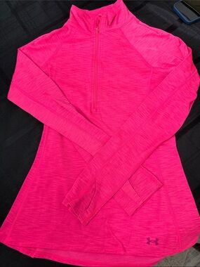 Under Armour Hot Pink Half-Zip Performance Top